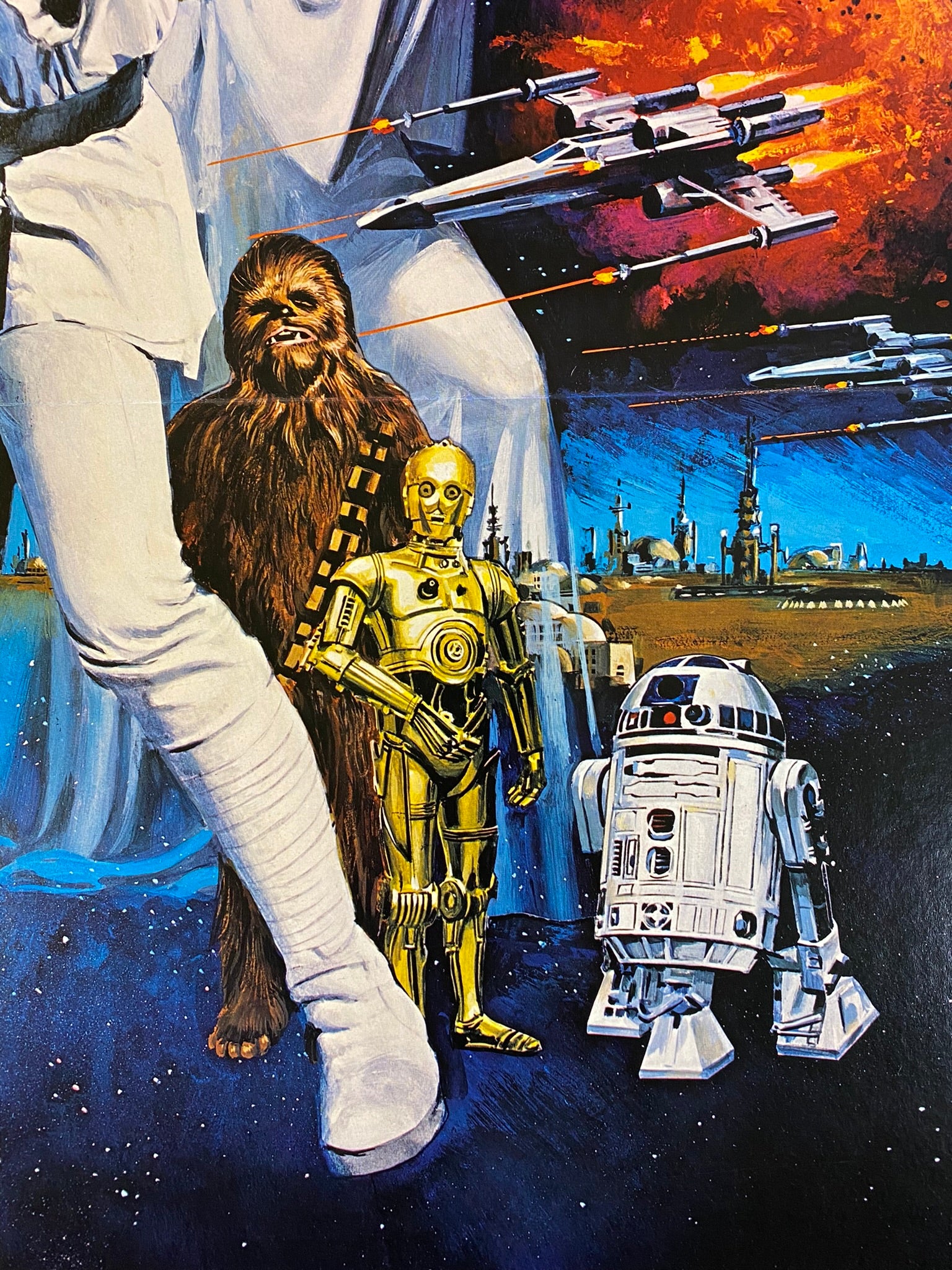 An original Style C movie poster for the film Star Wars / Episode 4 / IV / A New Hope / 1977