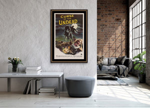 An original movie poster for the 1959 film Curse of the Undead