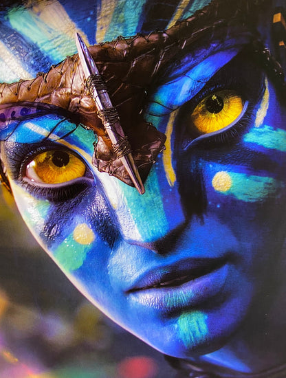 An original movie poster for the 2022 release of Avatar