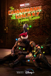 An original movie poster for the Marvel MCU TV special The Guardians of the Galaxy Holiday Special