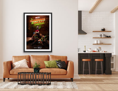 An original movie poster for the Marvel MCU TV special The Guardians of the Galaxy Holiday Special