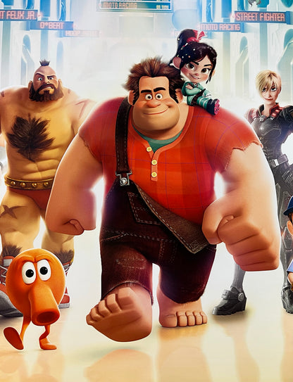 An original movie poster for the Disney film Wreck It Ralph