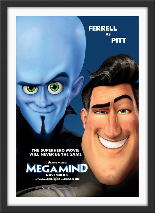 An original movie poster for the film Megamind