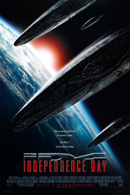 An original movie poster for the film Independence Day