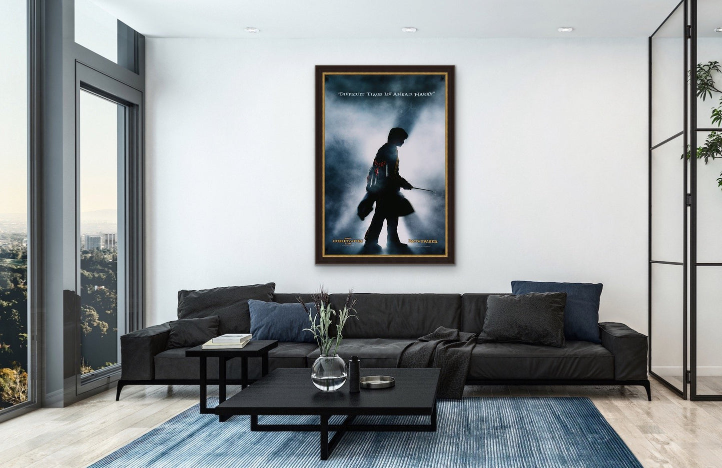 An original movie poster for the film Harry Potter and the Goblet of Fire