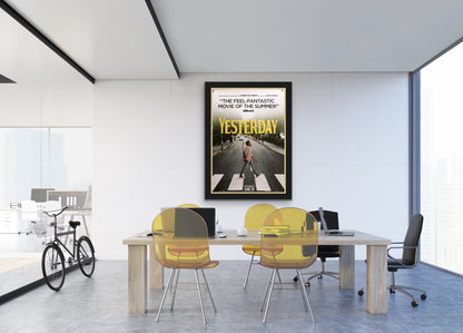 An original movie poster for the film Yesterday featuring the music of The Beatles