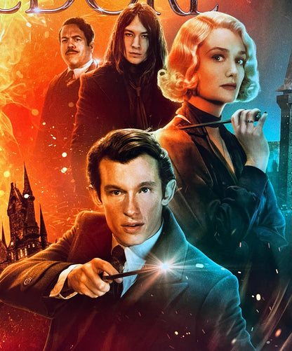 An original movie poster for the Wizarding World film Fantastic Beasts The Secrets of Dumbledore
