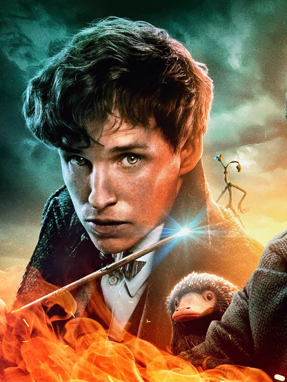 An original movie poster for the Wizarding World film Fantastic Beasts The Secrets of Dumbledore