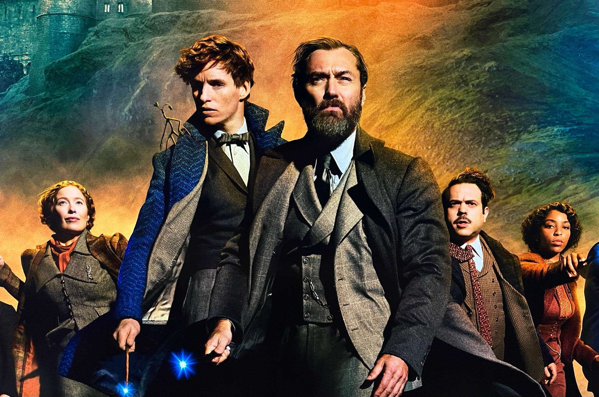 An original movie poster for the Wizarding World film Fantastic Beasts The Secrets of Dumbledore