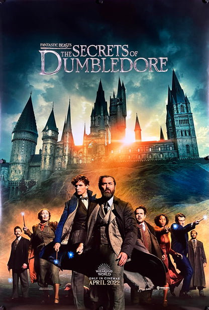 An original movie poster for the Wizarding World film Fantastic Beasts The Secrets of Dumbledore