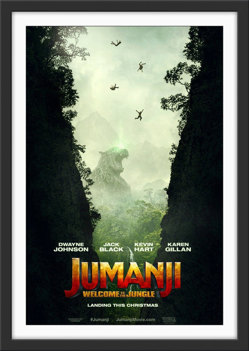 An original movie poster for the film Jumanji Welcome To The Jungle
