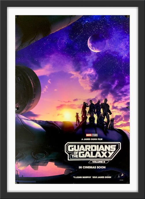 An original movie poster for the Marvel MCU film Guardians of the Galaxy volume 3