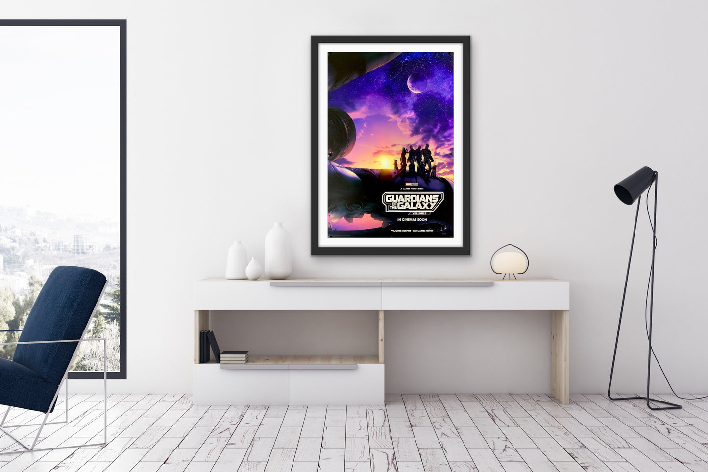 An original movie poster for the Marvel MCU film Guardians of the Galaxy volume 3