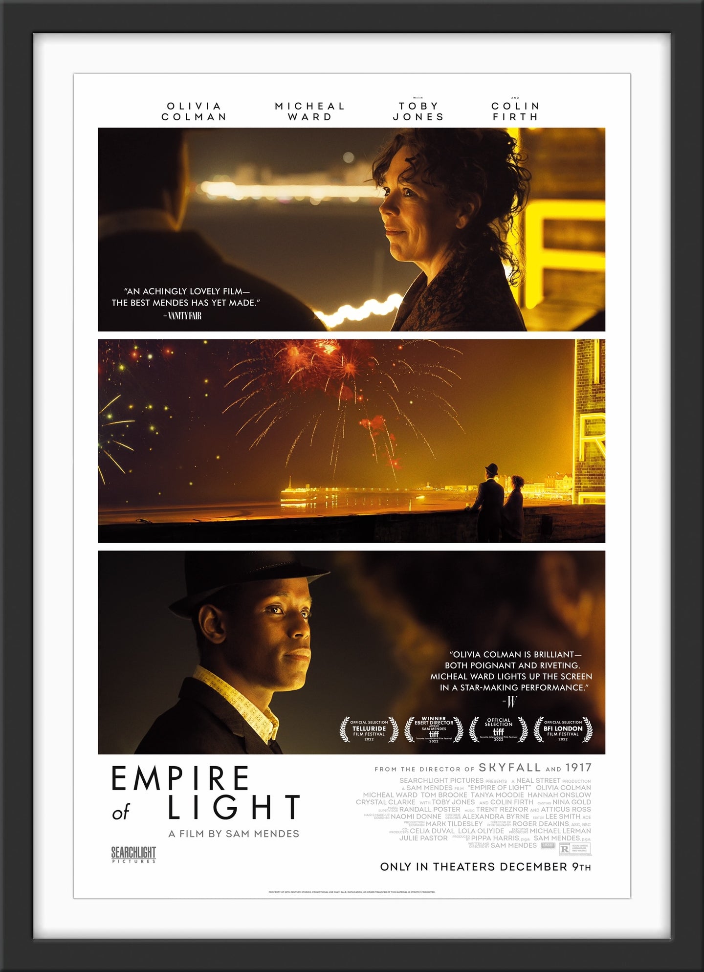 An original movie poster for the Sam Mendes film Empire of Light