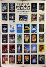 Load image into Gallery viewer, An original Star Wars poster checklist poster from 1997
