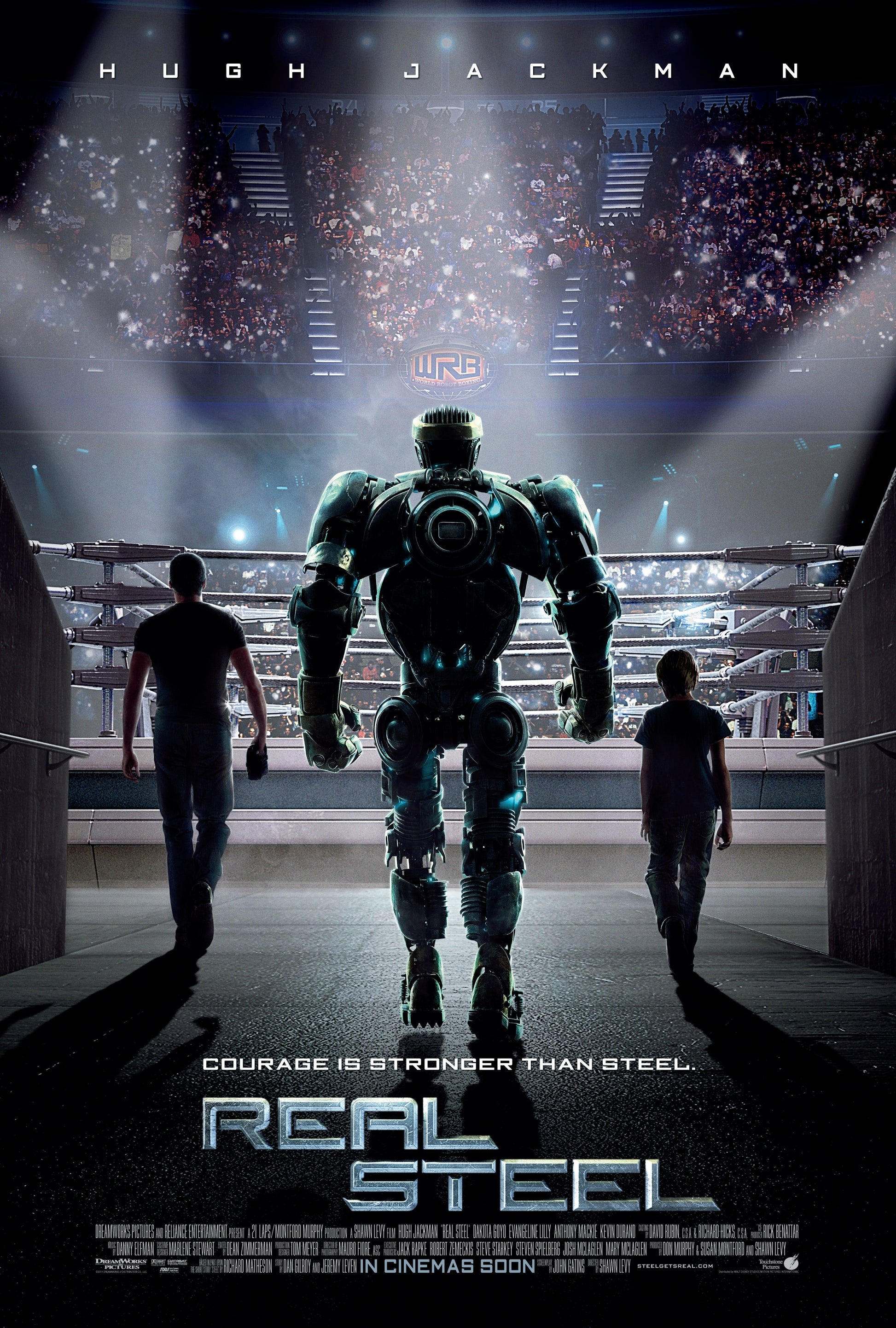 An original movie poster for the film Real Steel