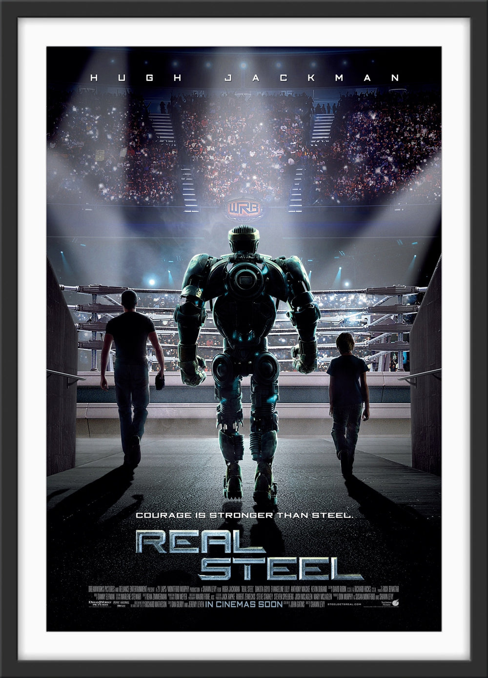 An original movie poster for the film Real Steel