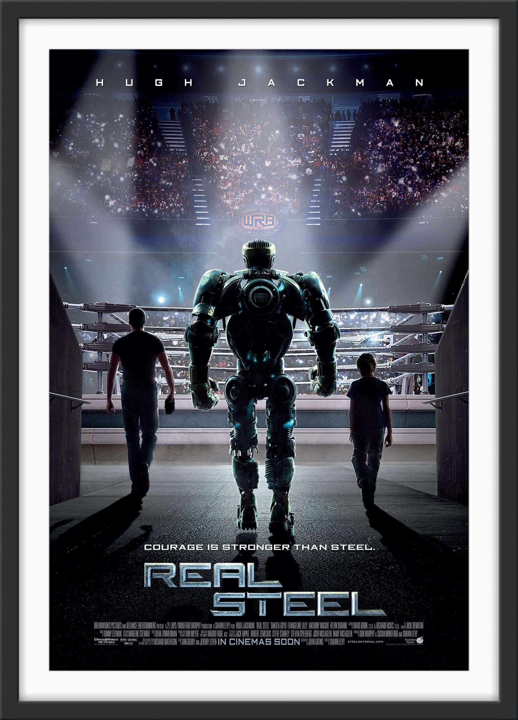 An original movie poster for the film Real Steel