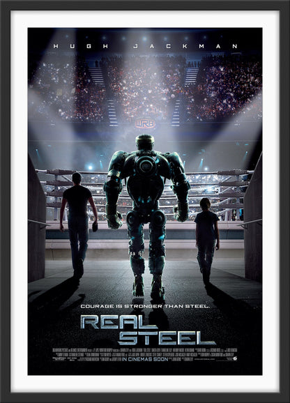 An original movie poster for the film Real Steel
