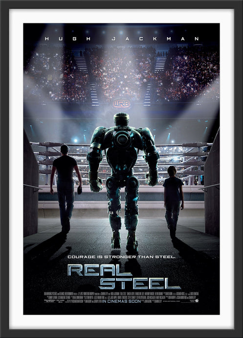 An original movie poster for the film Real Steel