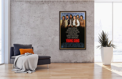 An original movie poster for the film Young Guns