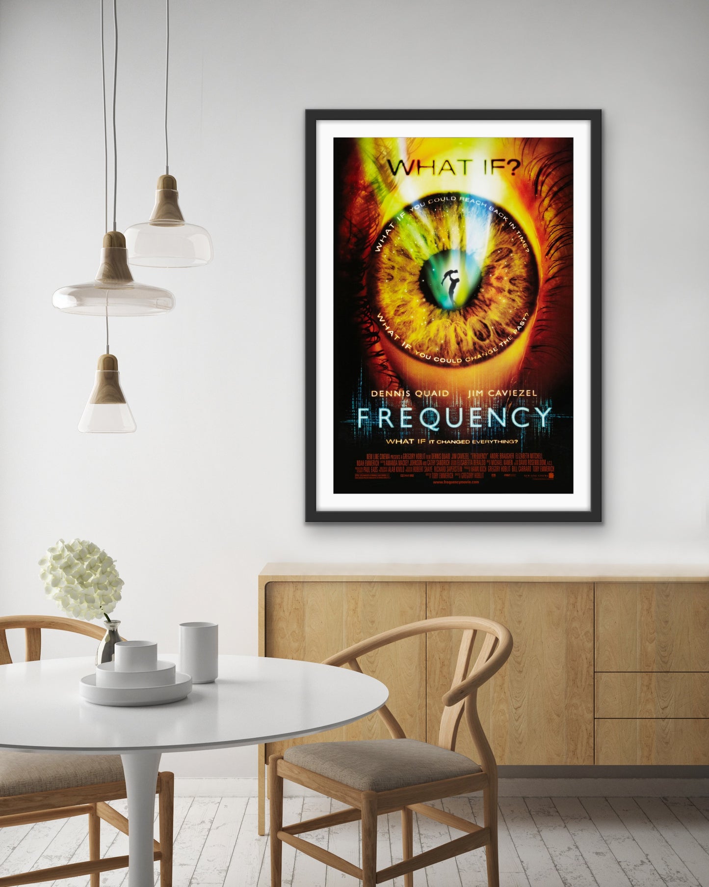 An original movie poster for the film Frequency