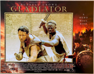 An original 11x14 lobby card for the Russell Crowe / Ridley Scott film Gladiator