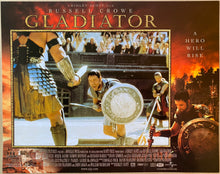 Load image into Gallery viewer, An original 11x14 lobby card for the Russell Crowe / Ridley Scott film Gladiator