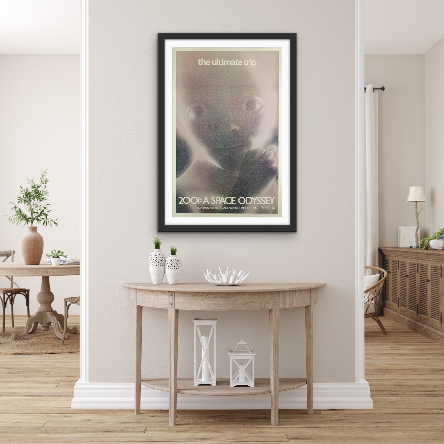 An original movie poster for the Stanley Kubrick film 2001 A Space Odyssey