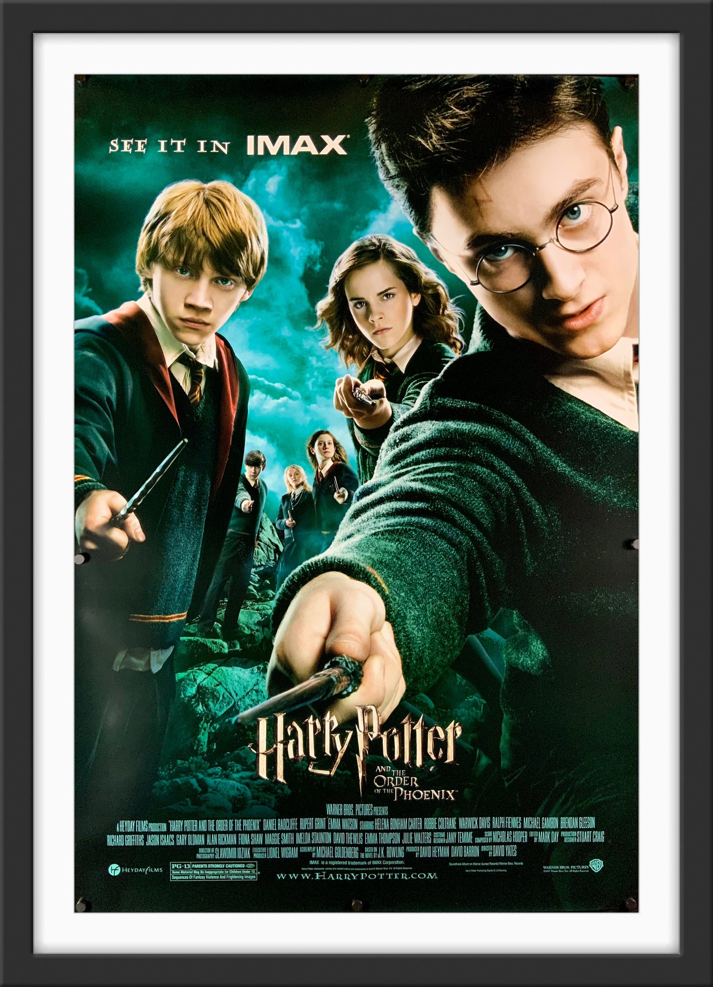 An original movie poster for the film Harry Potter and the Order of the Phoenix