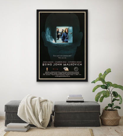 An original movie poster for the film Being John Malkovich