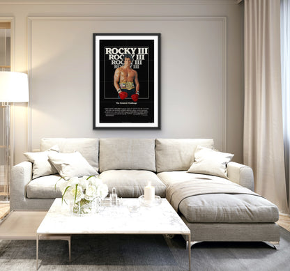 An original movie poster for the film Rocky III