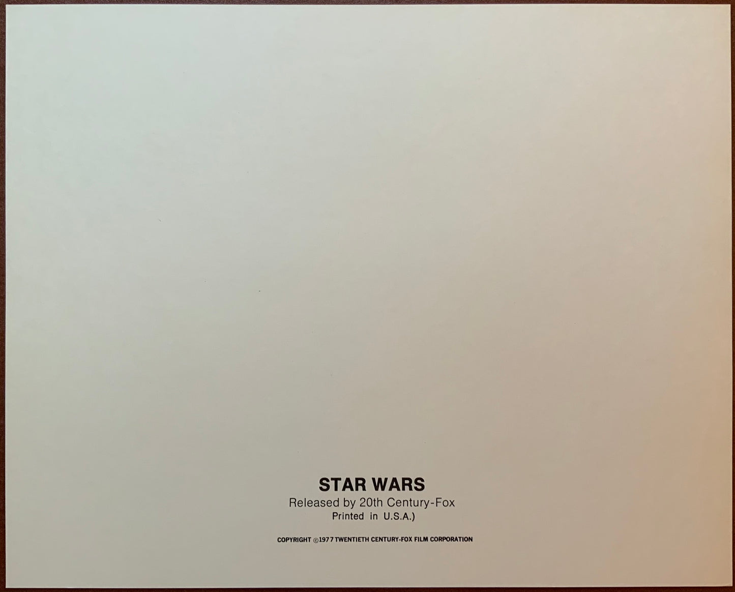 An original oversized movie still for the film Star Wars aka Episode IV A New Hope