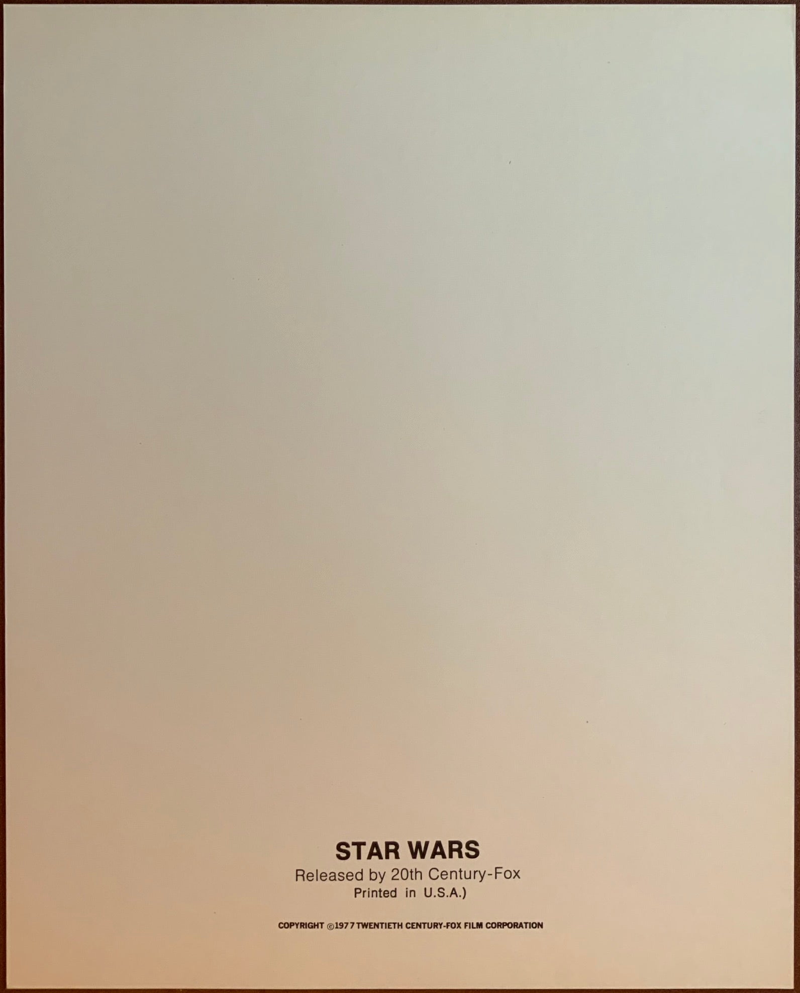 An original oversized movie still / lobby card for the film Star Wars aka Episode IV A New Hope