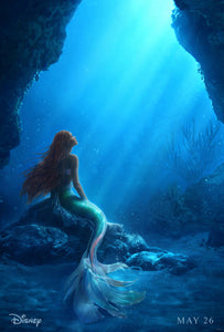 An original movie poster for the Disney 2023 remake of The Little Mermaid