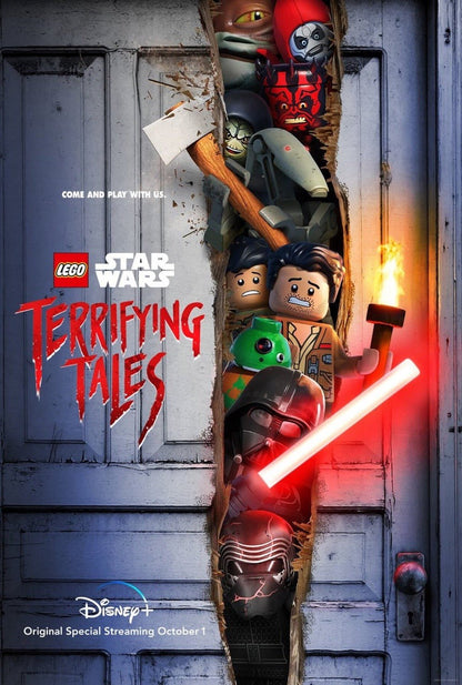 An original one sheet movie poster for the Star Wars Lego film Terrifying Tales