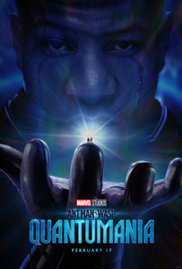 An original teaser one sheet movie poster for the Marvel MCU film Ant-Man and the Wasp: Quantumania