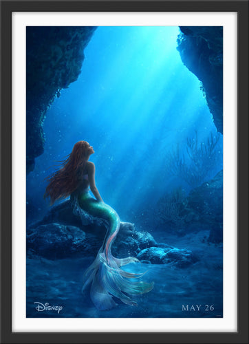 An original movie poster for the Disney 2023 remake of The Little Mermaid