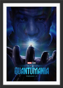 An original teaser one sheet movie poster for the Marvel MCU film Ant-Man and the Wasp: Quantumania