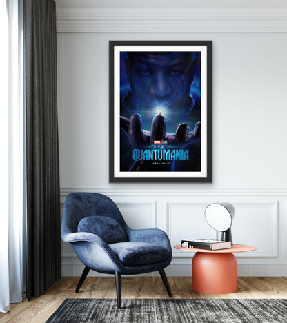 An original teaser one sheet movie poster for the Marvel MCU film Ant-Man and the Wasp: Quantumania