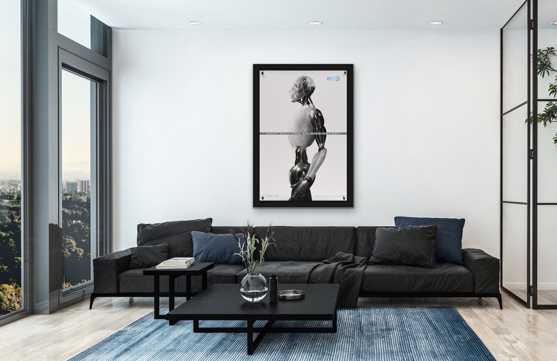 An original movie poster for the film I, Robot based on a story by Isaac Asimov