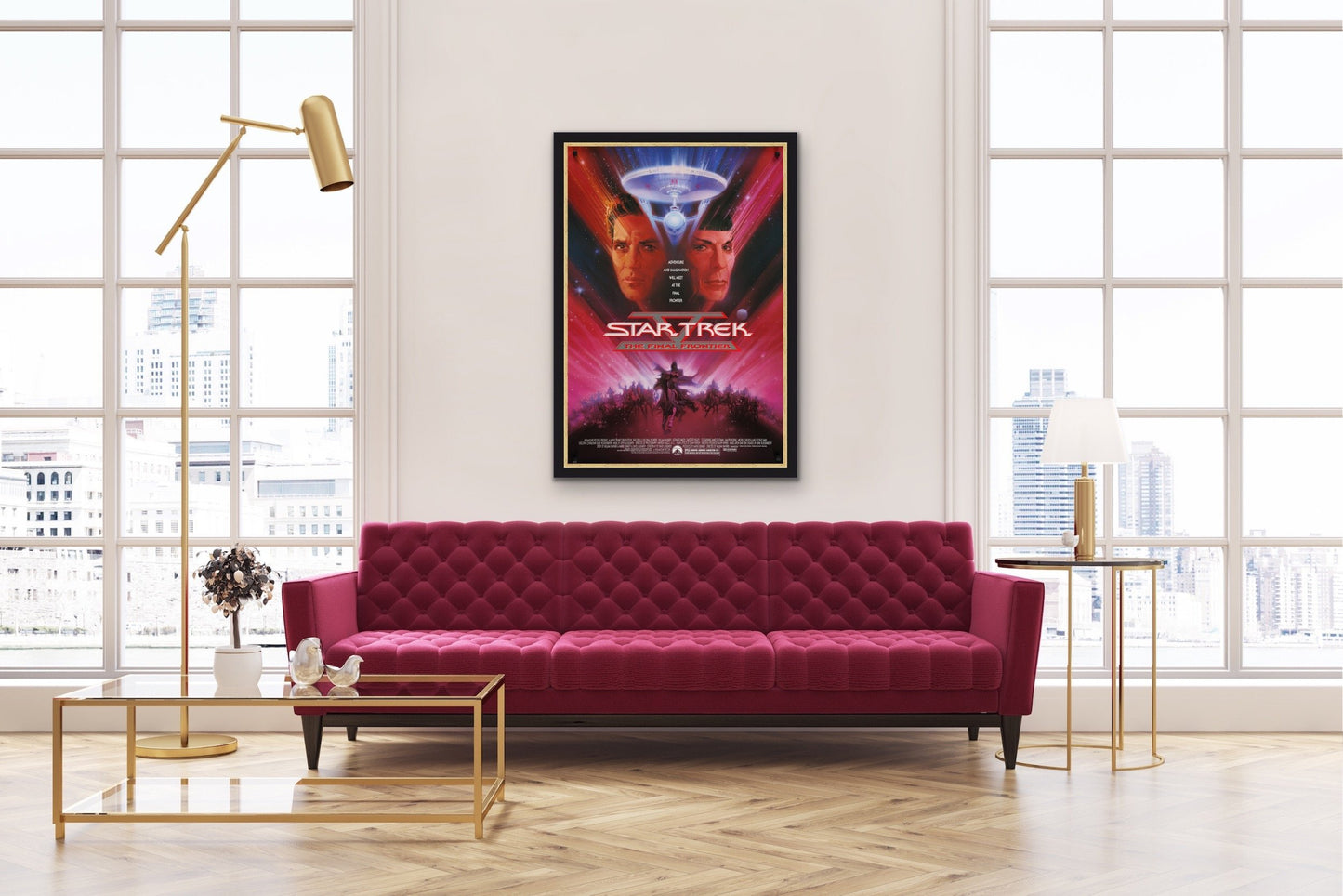 An original movie poster for the film Star Trek v / 5 The Final Frontier