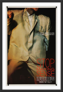 An original movie poster for the Talking Heads film Stop Making Sense