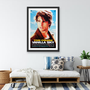 An original movie poster for the Tom Cruise film Vanilla Sky