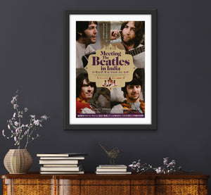 An original Japanese movie poster for the documentary film Meeting the Beatles In India