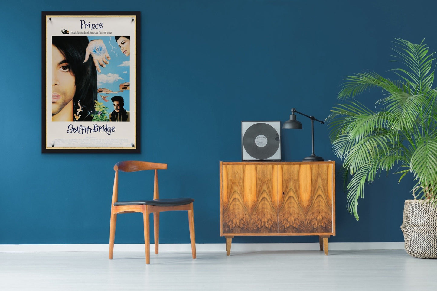 An original movie poster for the Prince film "Graffiti Bridge"