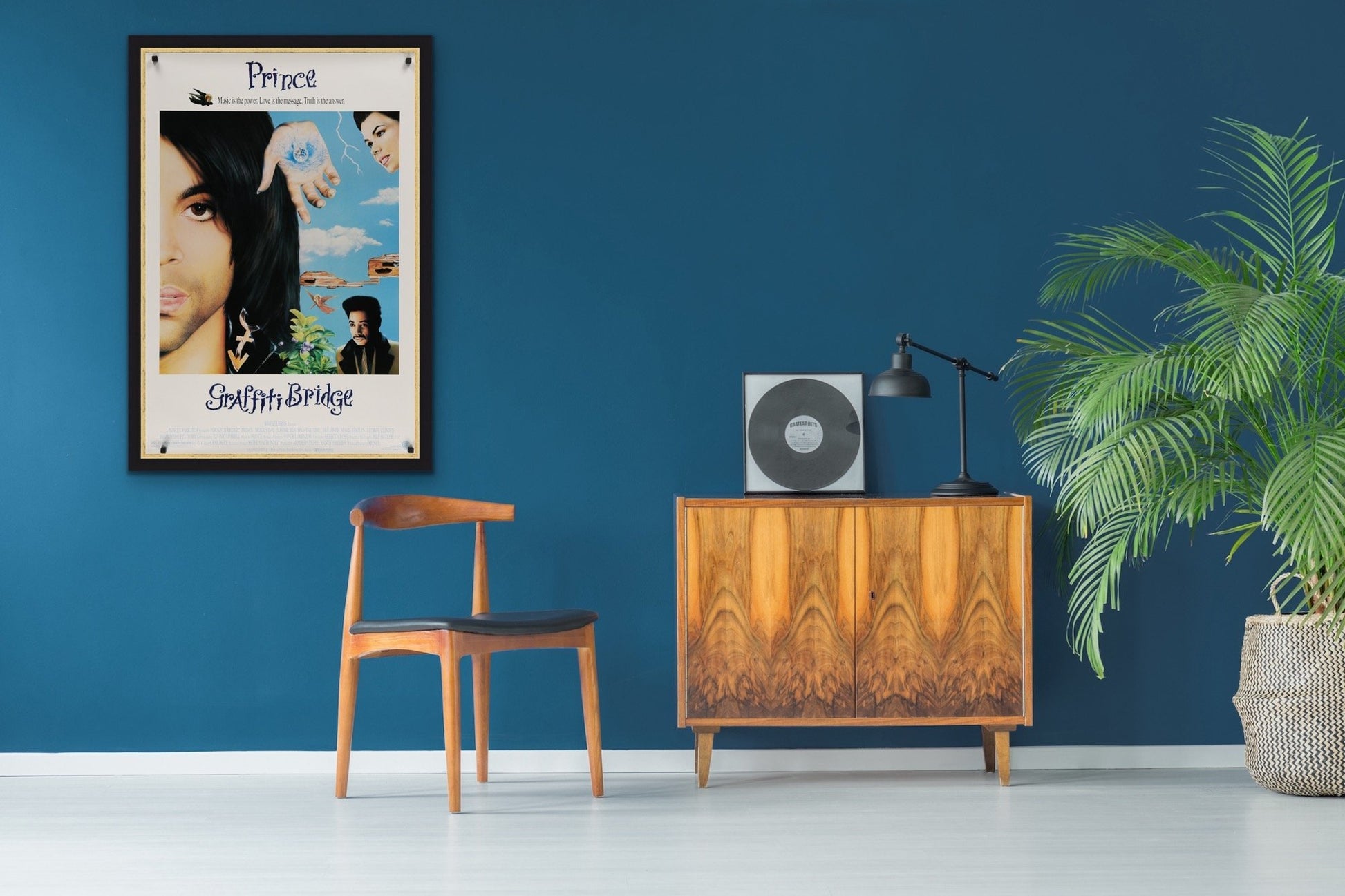 An original movie poster for the Prince film "Graffiti Bridge"