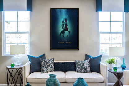 An original movie poster for the film The Shape of Water