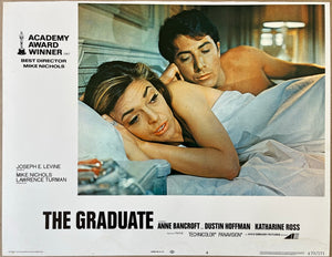 An original U.S. lobby card for the Dustin Hoffman film The Graduate
