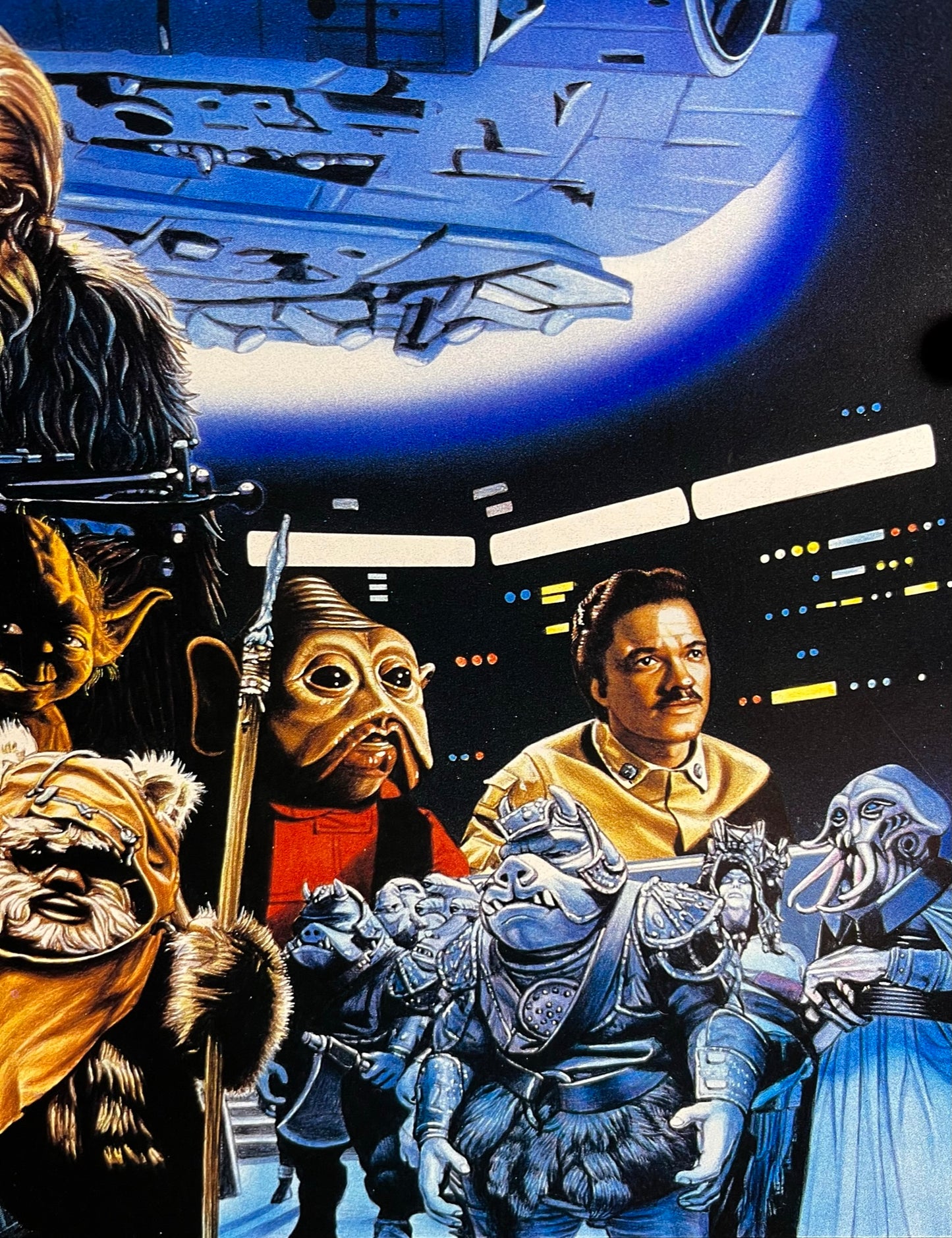 An original Japanese movie poster for the Star Wars film The Return of the Jedi